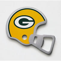 You The Fan Season Opener Helmet Magnetic Stainless Steel Bottle Opener - Packers
