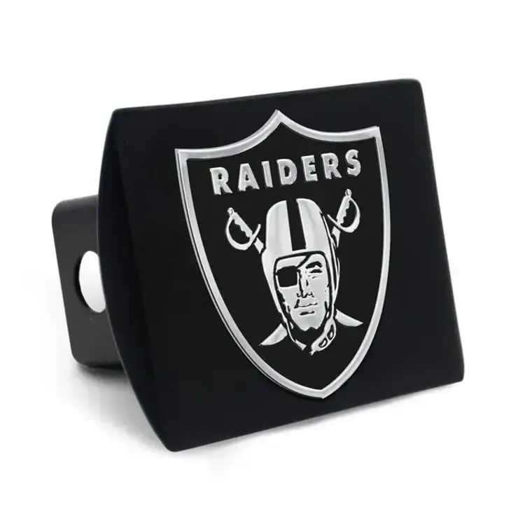 Wincraft Trailer Hitch Cover Black with Metal Emblem - NFL Raiders