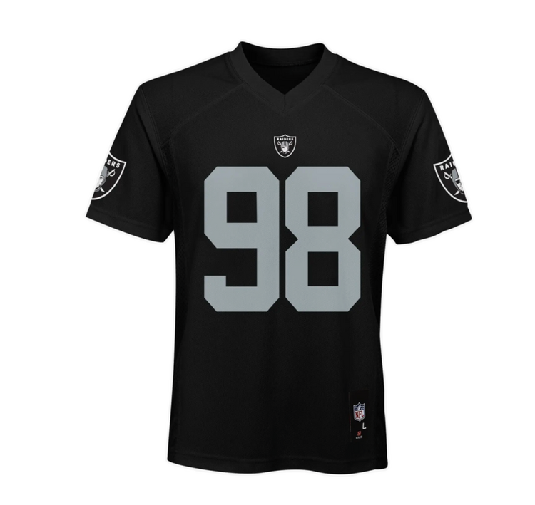 NFL NFL Raiders Youth Maxx Crosby #98 Black Jersey