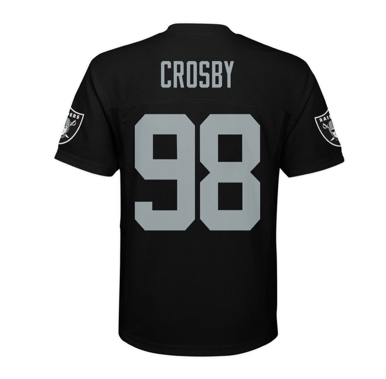 NFL NFL Raiders Youth Maxx Crosby #98 Black Jersey
