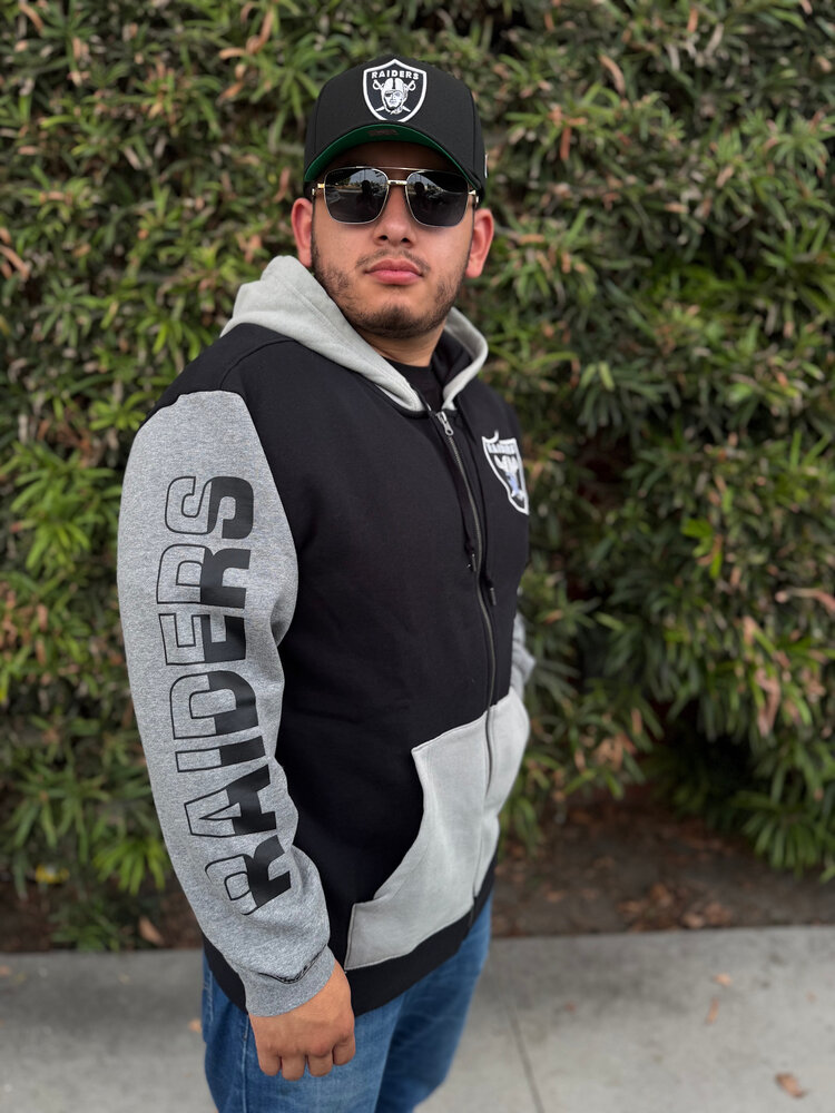 Mitchell and Ness Raiders Mitchell & Ness Color Blocked Full-Zip Fleece Hoodie