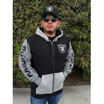 Mitchell and Ness Raiders Mitchell & Ness Color Blocked Full-Zip Fleece Hoodie