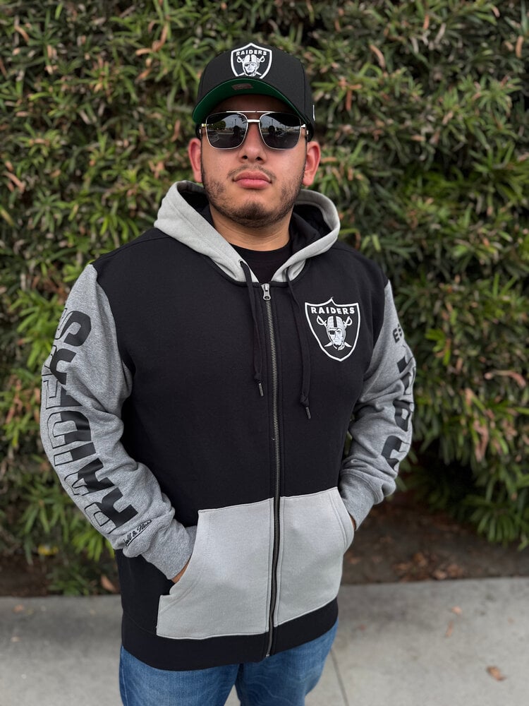 Mitchell and Ness Raiders Mitchell & Ness Color Blocked Full-Zip Fleece Hoodie