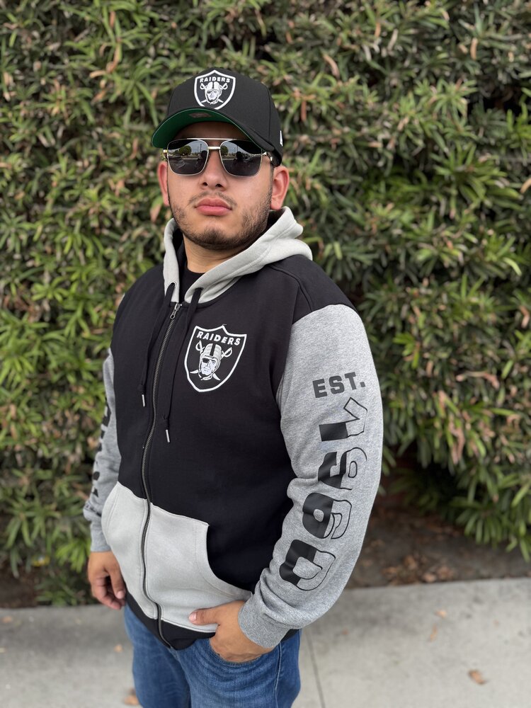 Mitchell and Ness Raiders Mitchell & Ness Color Blocked Full-Zip Fleece Hoodie