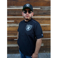 New Era Raiders NE M 1/4 Zip Short Sleeve Jacket