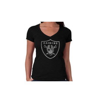 47 Brand NFL Raiders W '47 V-Neck Scrum Tee Black