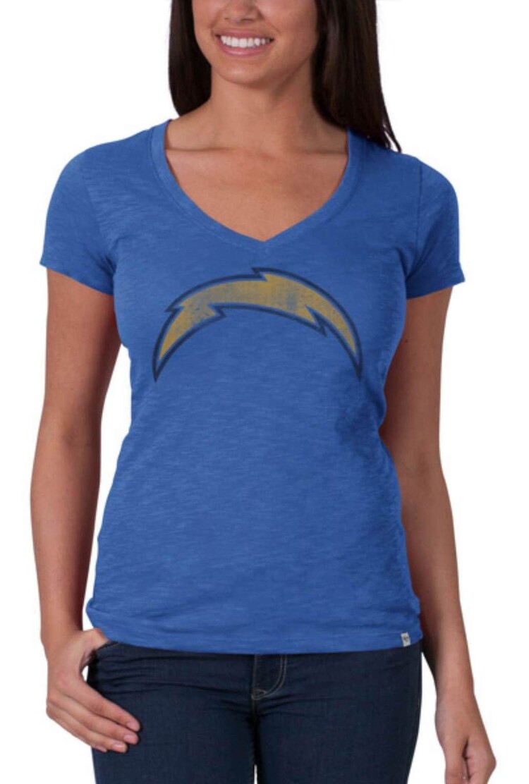 47 Brand Chargers W '47 Scrum Team Logo V-Neck Lt. Blue