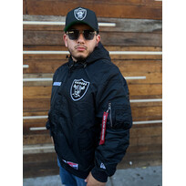 New Era Raiders Men's NE Black Hooded Alpha Jacket