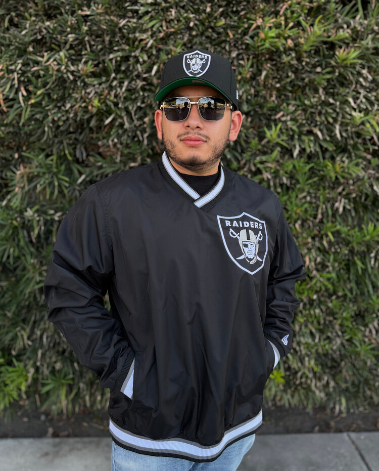 New Era Raiders NE M Pullover V-Neck Black