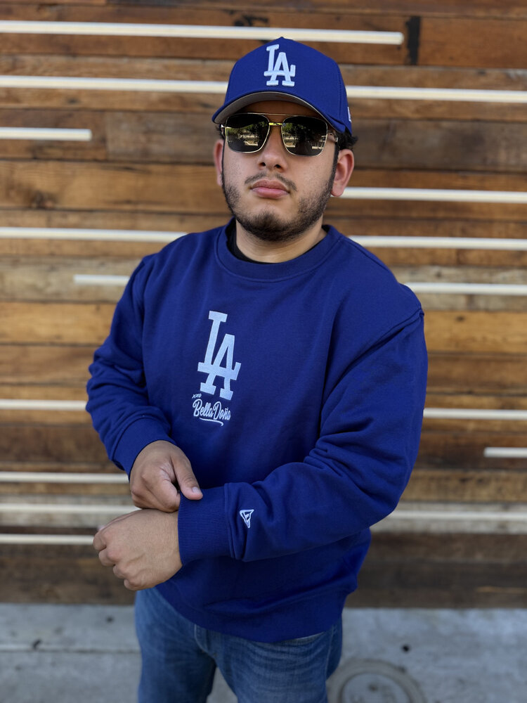 New Era LA Dodgers x Bella Dona Men's Betty Boop Royal Crewneck Fleece