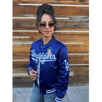 New Era LA Dodgers x Bella Dona Women's Betty Boop Royal Full-Snap Satin Jacket