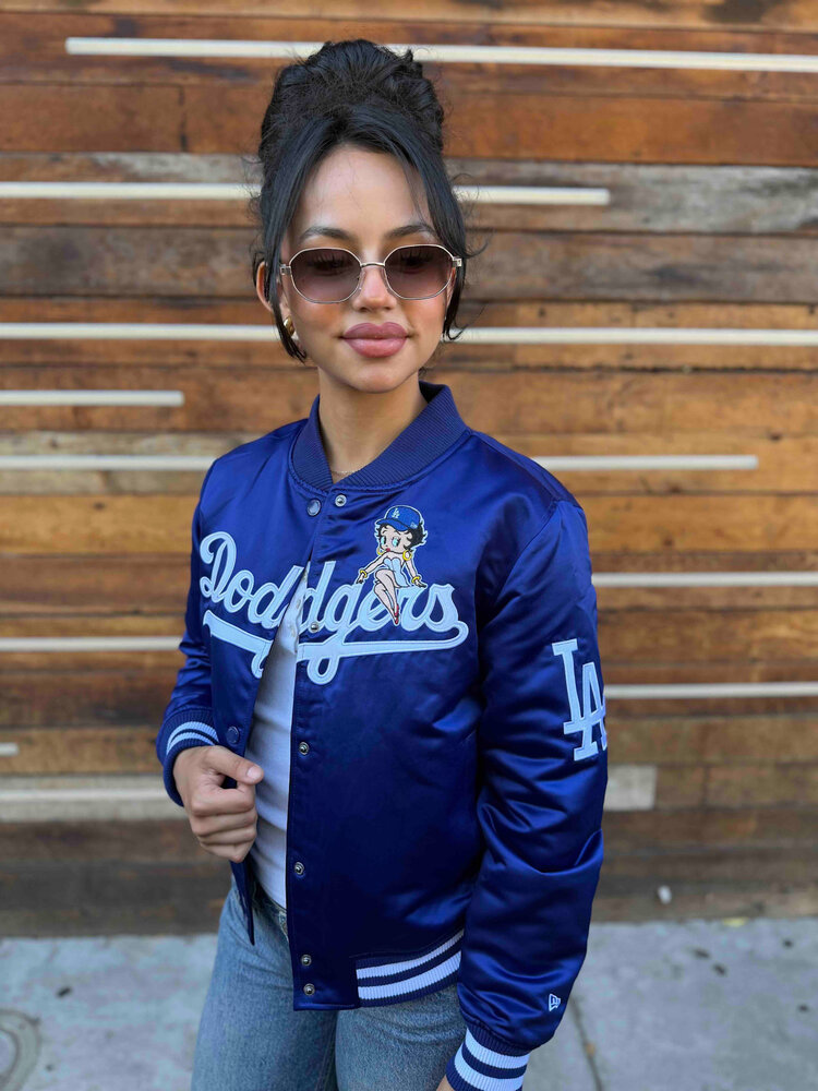 New Era LA Dodgers x Bella Dona Women's Betty Boop Royal Full-Snap Satin Jacket