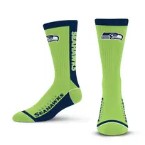 For Bare Feet Sportswear NFL Men's MVP Socks Seattle Seahawks Large