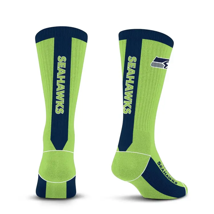 For Bare Feet Sportswear NFL Men's MVP Socks Seattle Seahawks Large