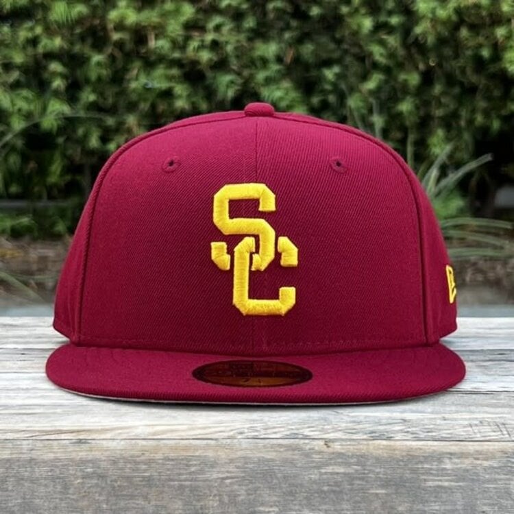 New Era USC Trojans Interlock Cardinal & Gold Tommy Back Hit