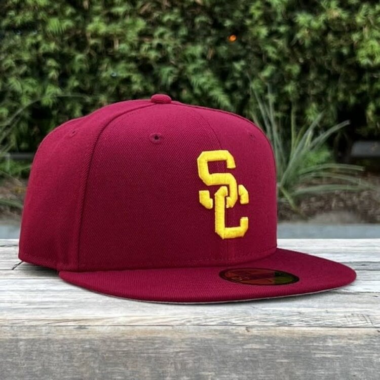 New Era USC Trojans Interlock Cardinal & Gold Tommy Back Hit