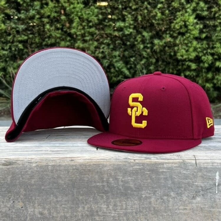 New Era USC Trojans Interlock Cardinal & Gold Tommy Back Hit