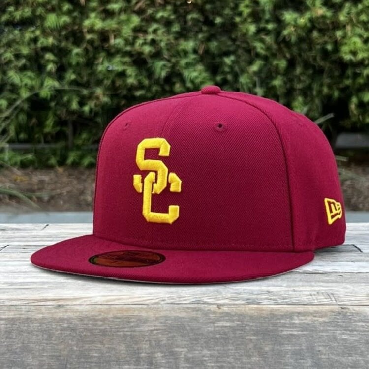 New Era USC Trojans Interlock Cardinal & Gold Tommy Back Hit