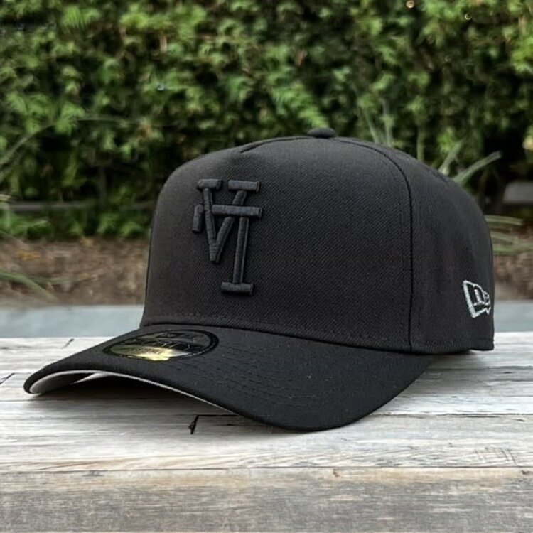 New Era LA Dodgers Upside Down Black Black Back to Back Champions Rings 940 A-Frame