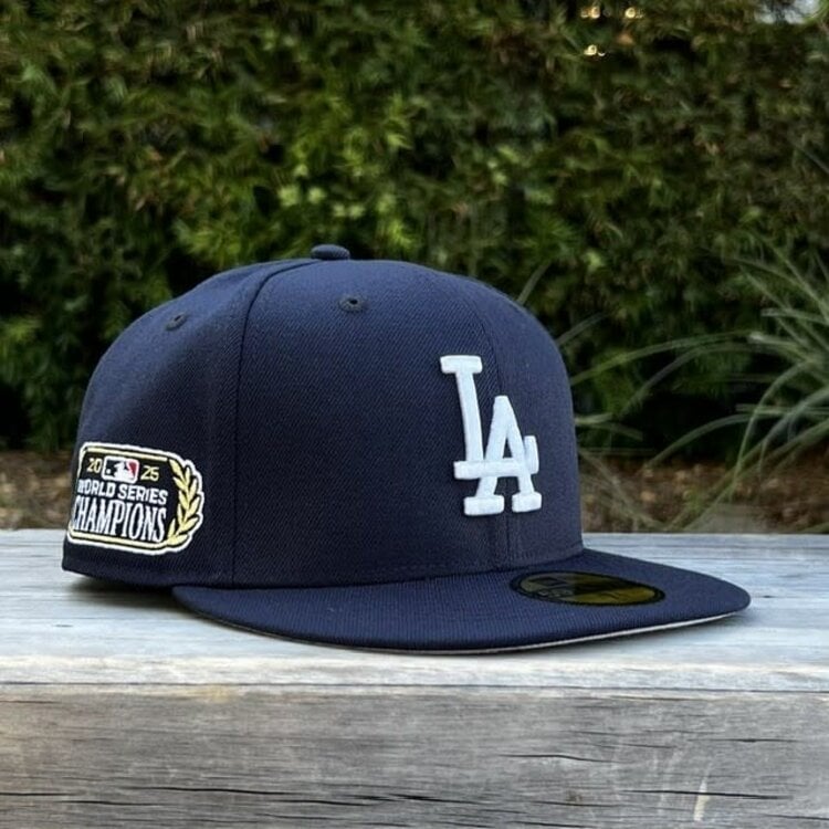 New Era LA Midnight Navy 2025 World Series Champs Laurel SP