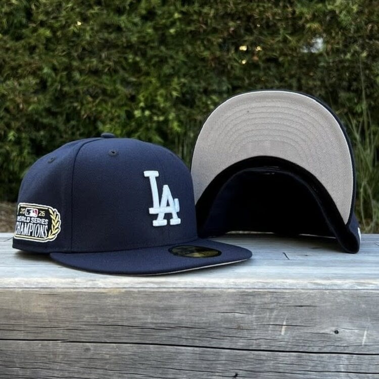New Era LA Midnight Navy 2025 World Series Champs Laurel SP