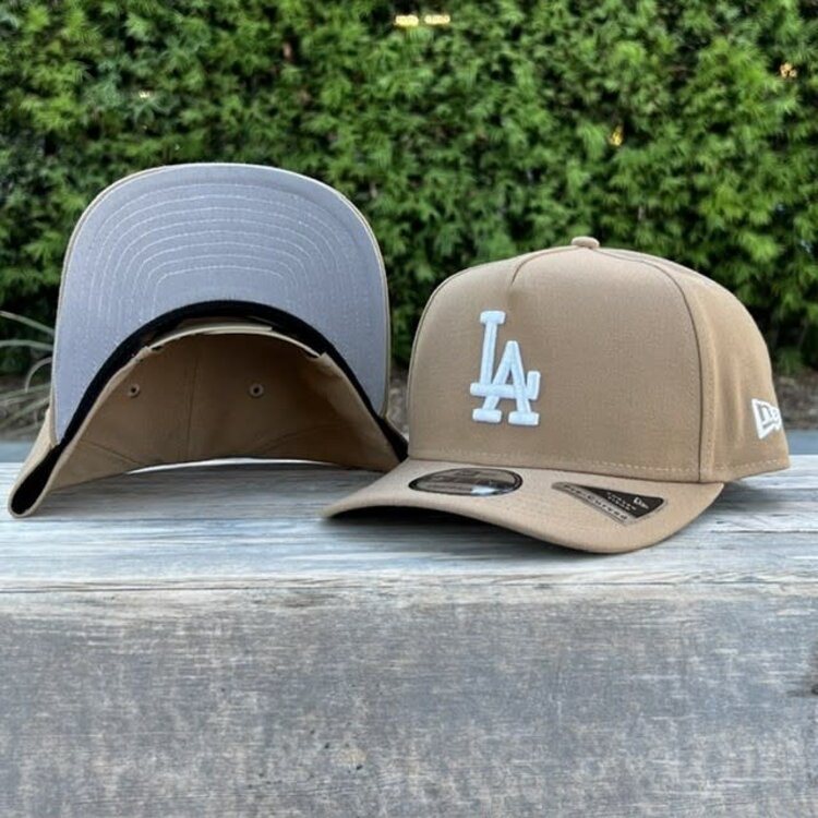New Era LA Dodgers Khaki White 950  A-Frame