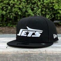 New Era New York Jets Black White Snapback 950