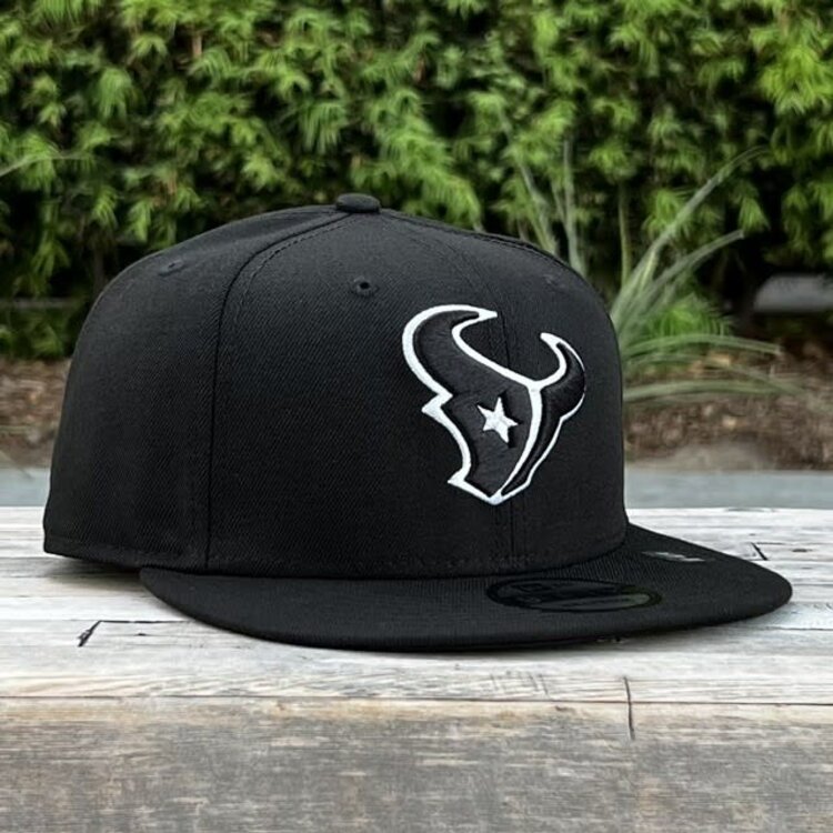 New Era Houston Texans Black White Snapback 950