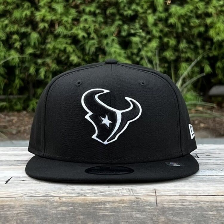 New Era Houston Texans Black White Snapback 950