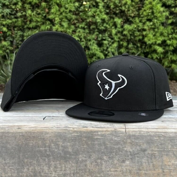 New Era Houston Texans Black White Snapback 950