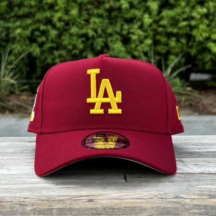 New Era LA Dodgers Cardinal Gold SC Side Patch 940 A-Frame