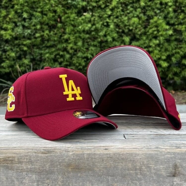 New Era LA Dodgers Cardinal Gold SC Side Patch 940 A-Frame