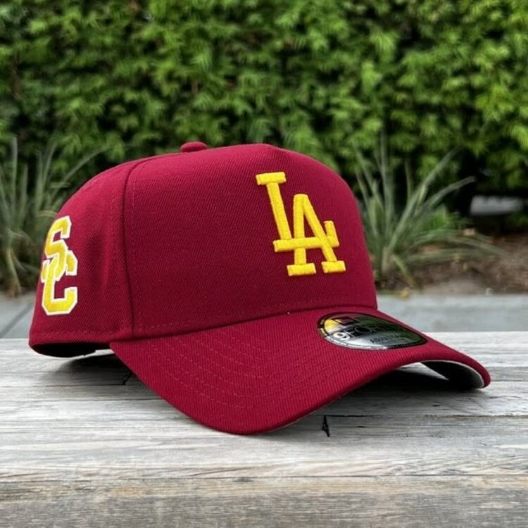 New Era LA Dodgers Cardinal Gold SC Side Patch 940 A-Frame