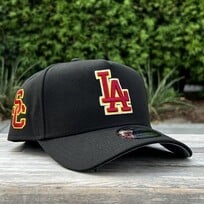 New Era LA Dodgers Black Cardinal-White-Gold SC Side Patch 940 A-Frame