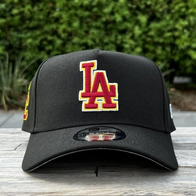 New Era LA Dodgers Black Cardinal-White-Gold SC Side Patch 940 A-Frame