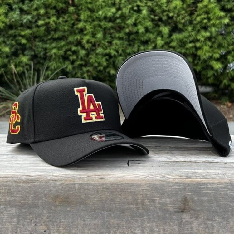 New Era LA Dodgers Black Cardinal-White-Gold SC Side Patch 940 A-Frame