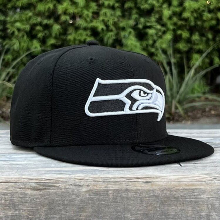 New Era Seattle Seahawks Black White Snapback 950