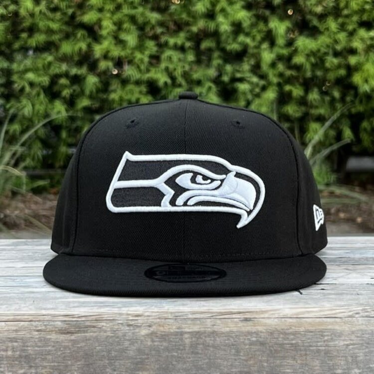 New Era Seattle Seahawks Black White Snapback 950