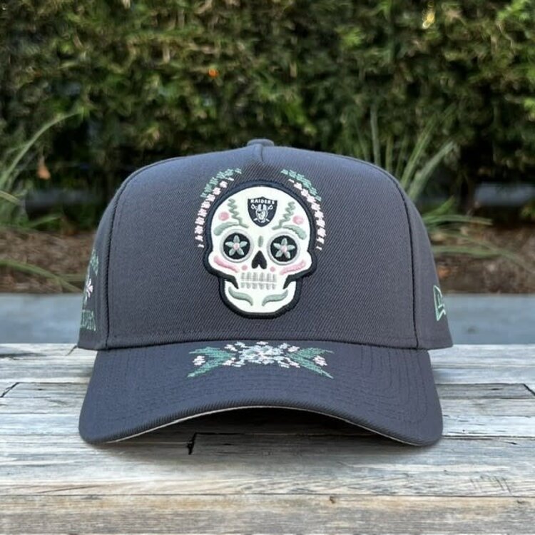 New Era Raiders Day of the Dead Dark Gray 940 A-Frame