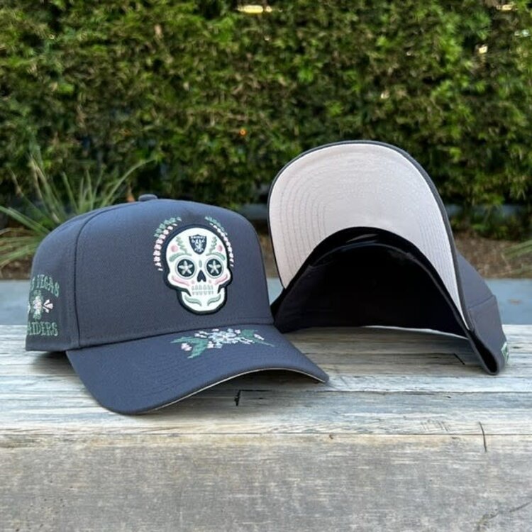 New Era Raiders Day of the Dead Dark Gray 940 A-Frame