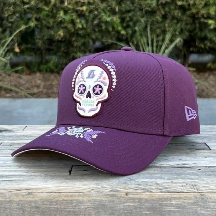 New Era Lakers Day of the Dead Purple 940 A-Frame