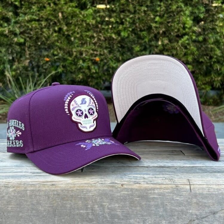New Era Lakers Day of the Dead Purple 940 A-Frame