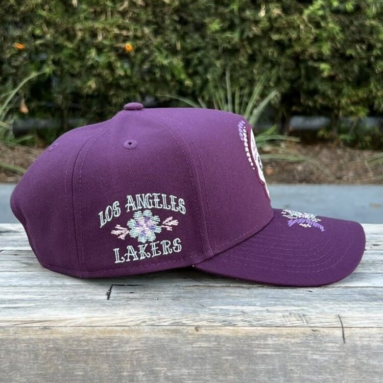 New Era Lakers Day of the Dead Purple 940 A-Frame