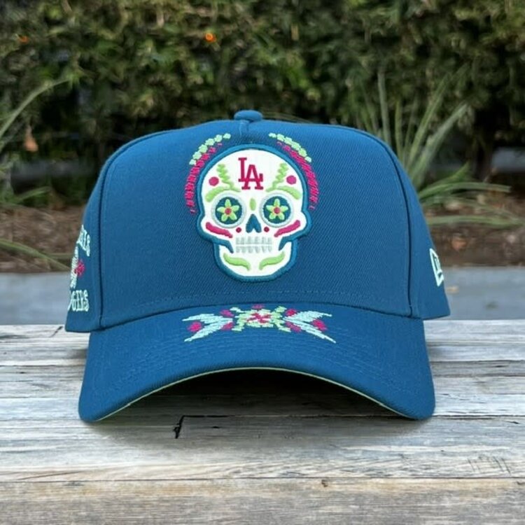 New Era LA Dodgers Day of the Dead Teal 940 A-Frame