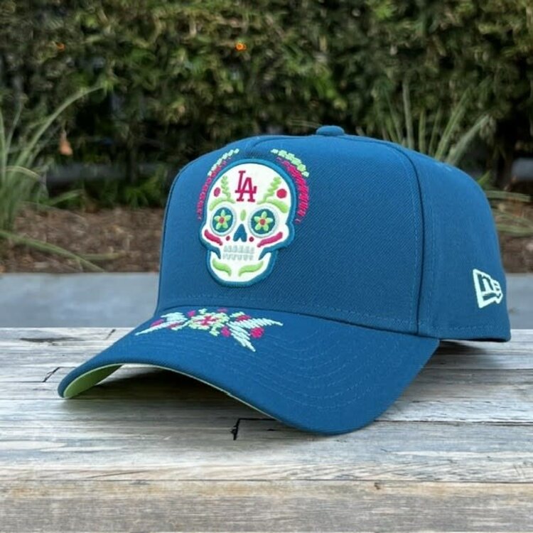 New Era LA Dodgers Day of the Dead Teal 940 A-Frame