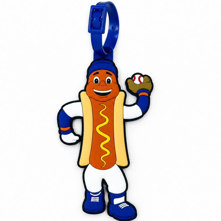 Wincraft LA Dodgers PVC Mascot Dodger Dog Luggage Tag