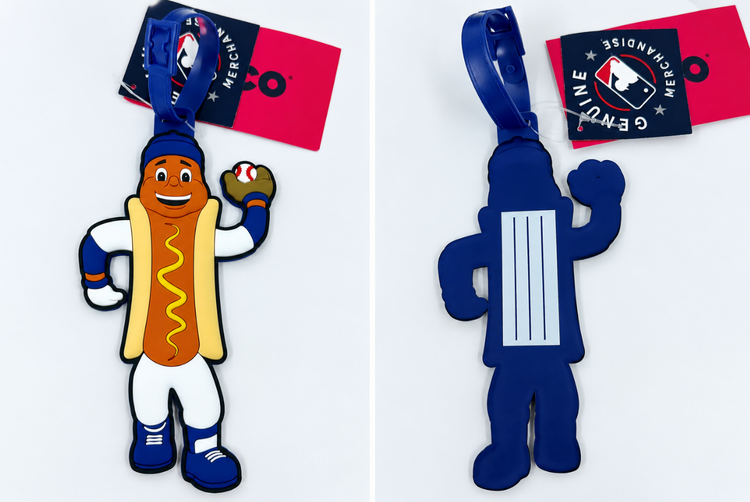 Wincraft LA Dodgers PVC Mascot Dodger Dog Luggage Tag