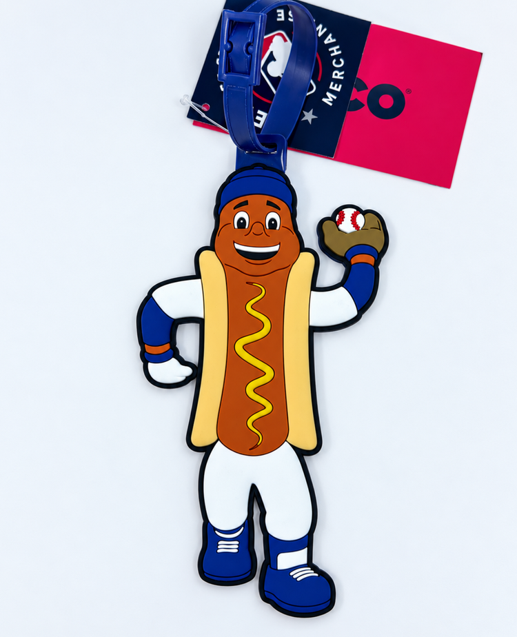 Wincraft LA Dodgers PVC Mascot Dodger Dog Luggage Tag