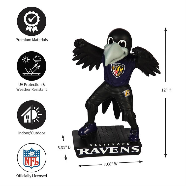 Evergreen Baltimore Ravens Mascot Statue