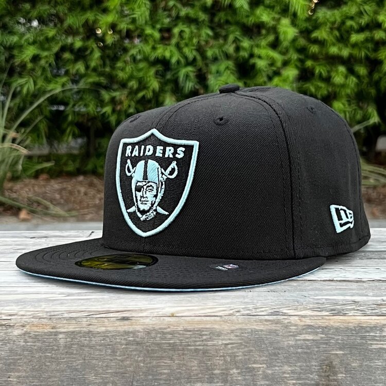 New Era Raiders Shield Black Icy Blue Cloud UV